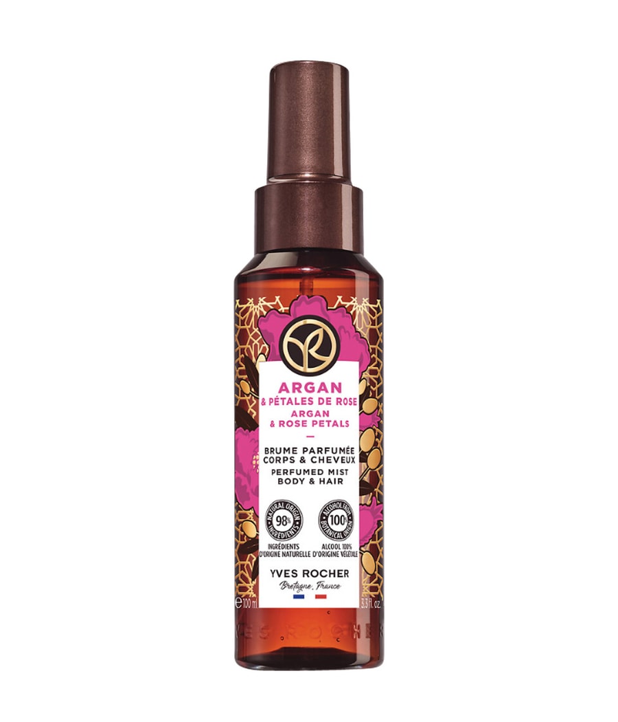 

Спрей для тела Yves Rocher Arganöl & Rosenblüten Parfümiertes Duftspray Körper & Haare, 100 ml
