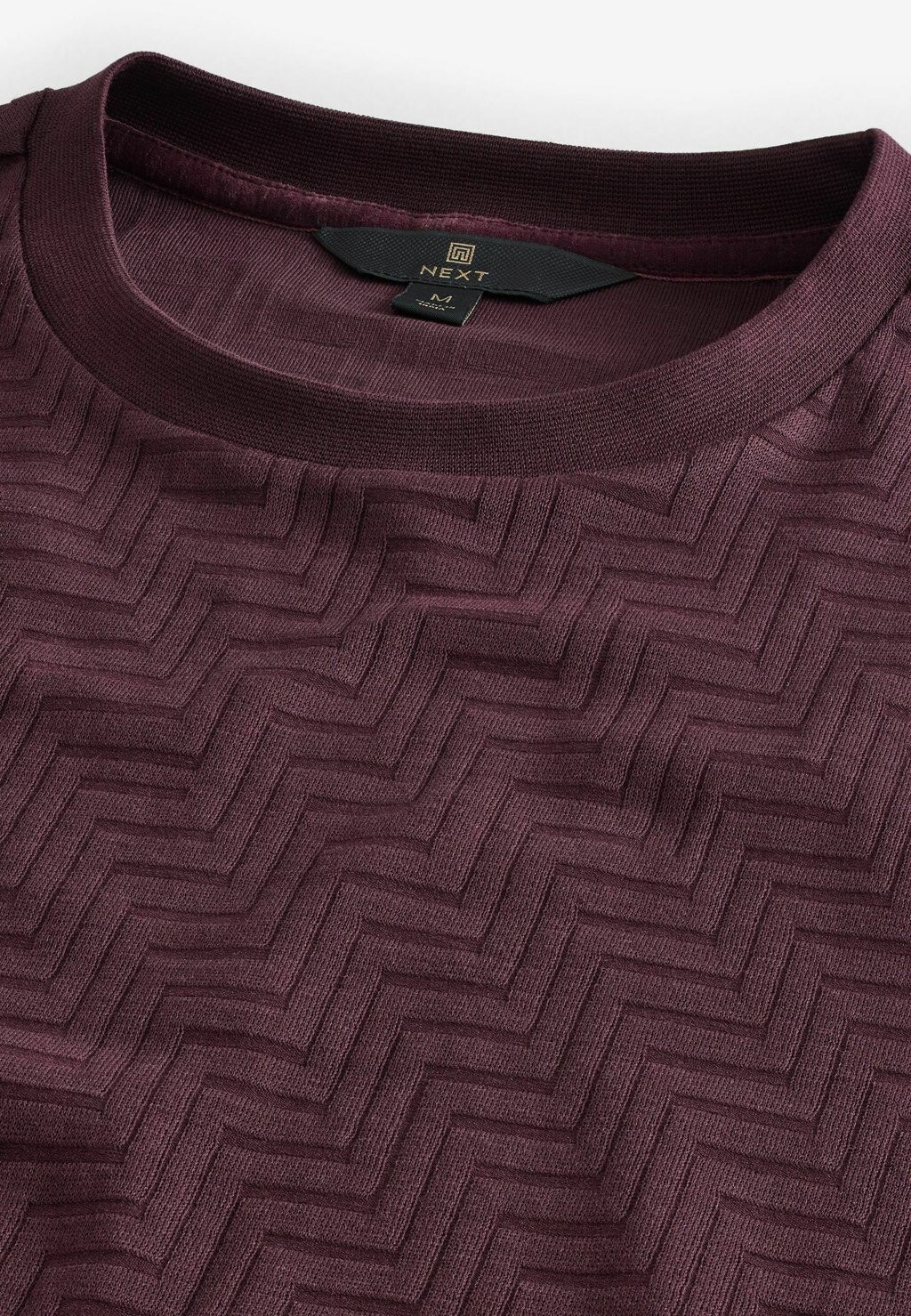 

Футболка с принтом TEXTURE REGULAR FIT Next, Бордо