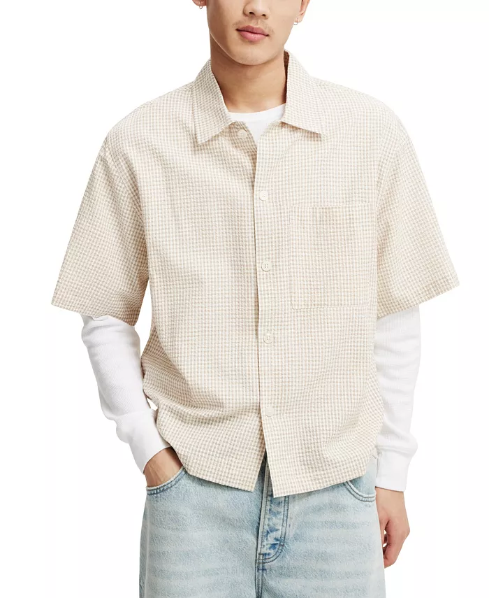 

Мужская рубашка Ventura с коротким рукавом COTTON ON, белый