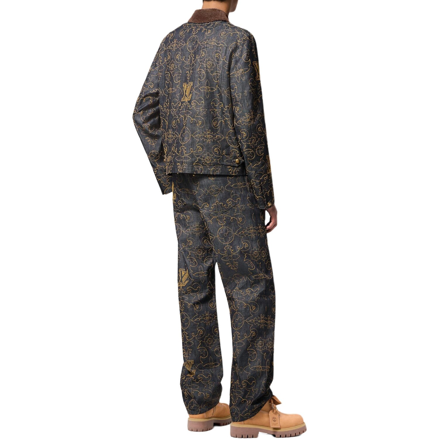 Куртка Louis Vuitton Embroidered Denim, коричневый — фото 4