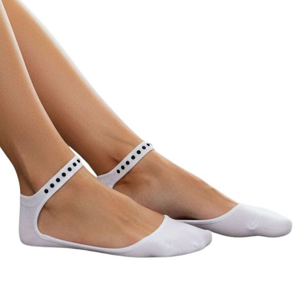 

Носки-гольфы Hidey с дизайном из австрийских кристаллов, дышащие, можно стирать в стиральной машине Hidey Style, White With Black