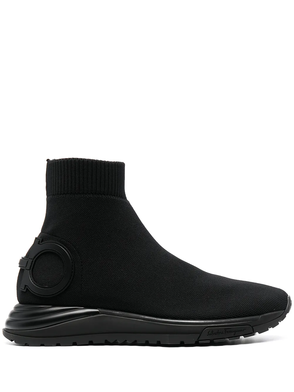 

Кроссовки с декором Gancini Ferragamo, черный