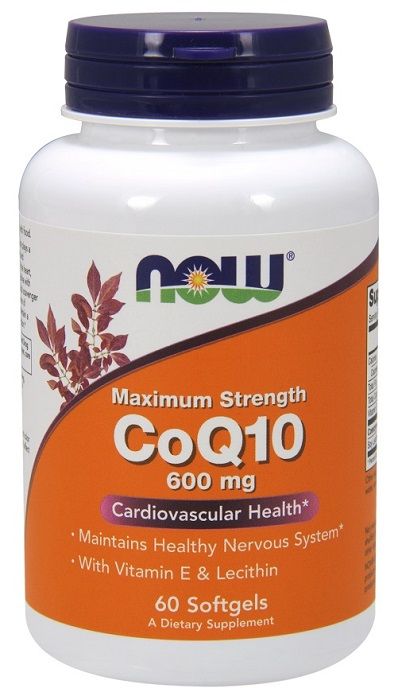 

Коэнзим Q10 в капсулах Now Foods CoQ10 600 Mg With Lecithin & Vitamin E, 60 шт