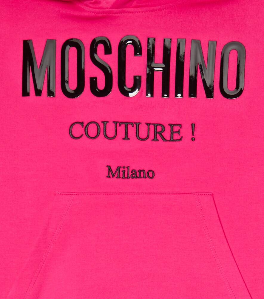 Комплект из худи и спортивных штанов из смесового хлопка Moschino, розовый — фото 3