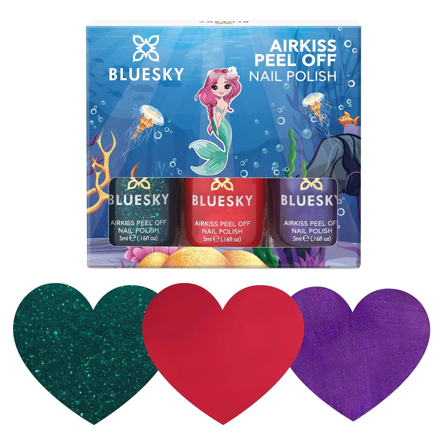 Детский набор лаков для ногтей BLUESKY Airkiss Kids Set Bluesky