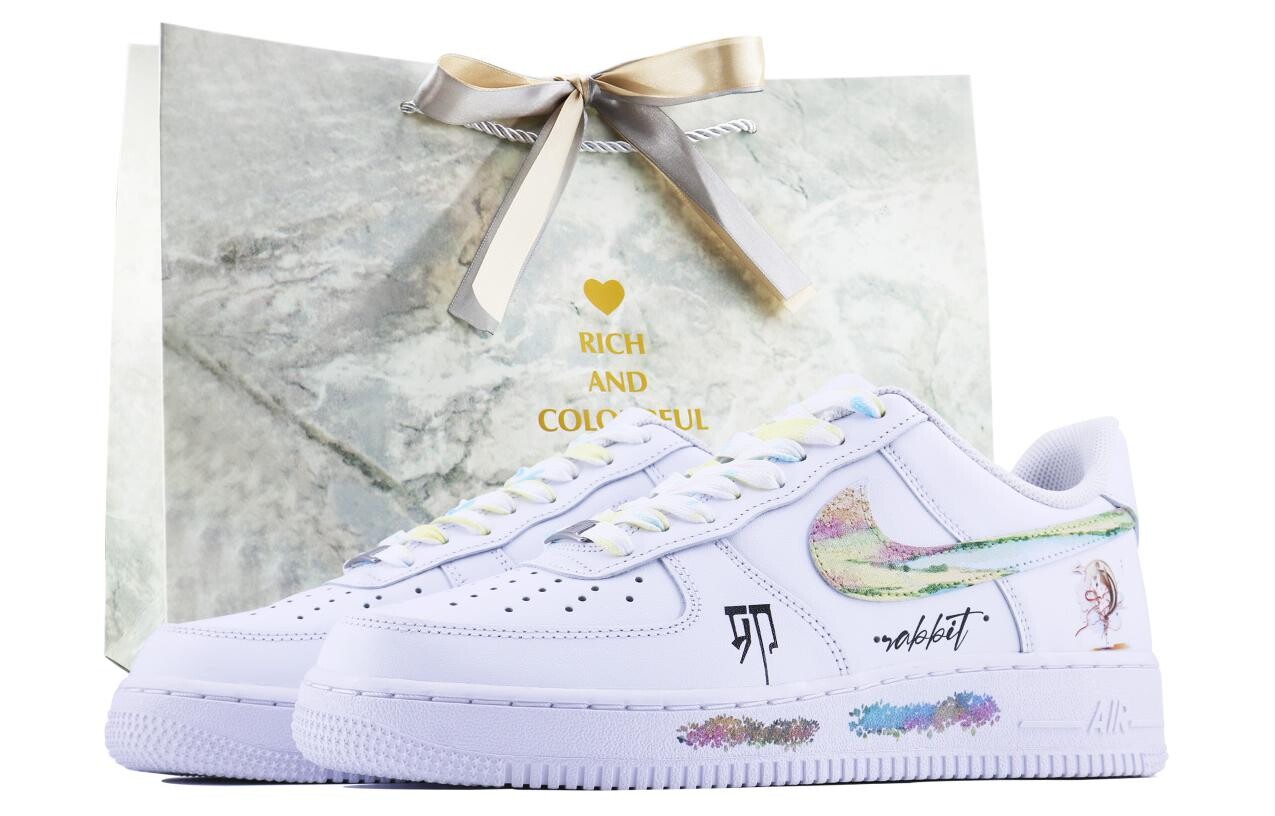 

Кроссовки Nike Air Force 1 Skateboarding Shoes Women's Low-top Pink, белый
