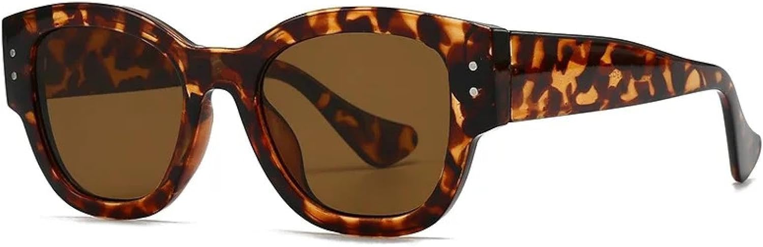 

Классические солнцезащитные очки в стиле ретро «кошачий глаз» с заклепками для женщин и мужчин, модные, винтажные, панк, популярные, в большой оправе, для путешествий, с защитой от УФ-излучения UV400 TYUVIVO, 6