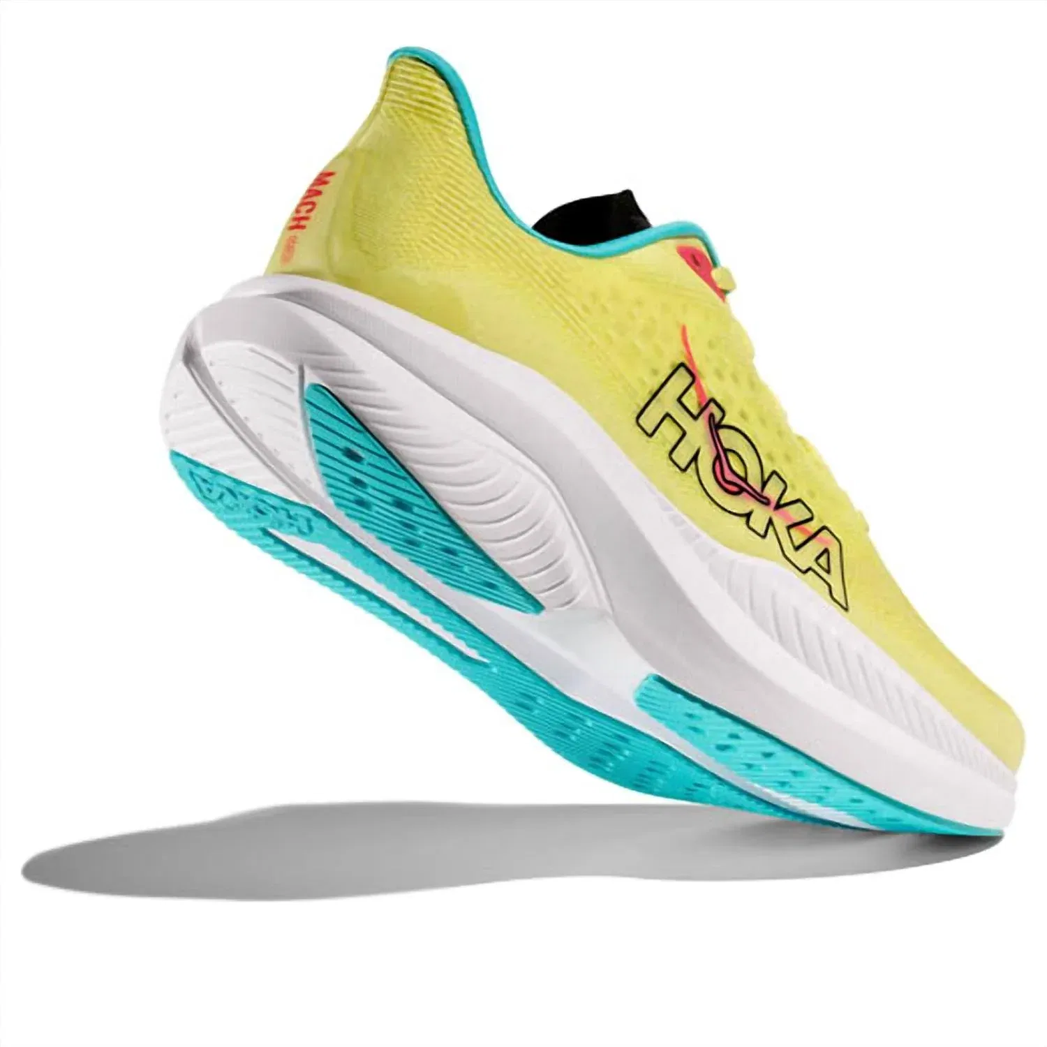 Hoka Мужские беговые кроссовки Mach 6 в цвете Yuzu / Celio Blue — фото 3