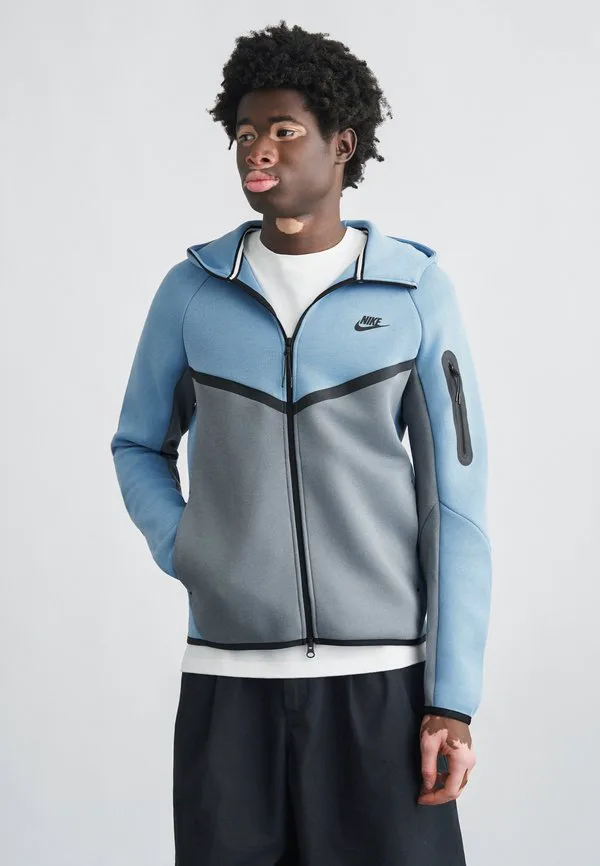 Флисовая куртка с капюшоном Nike Sportswear, Work Blue/Cool Grey/Black