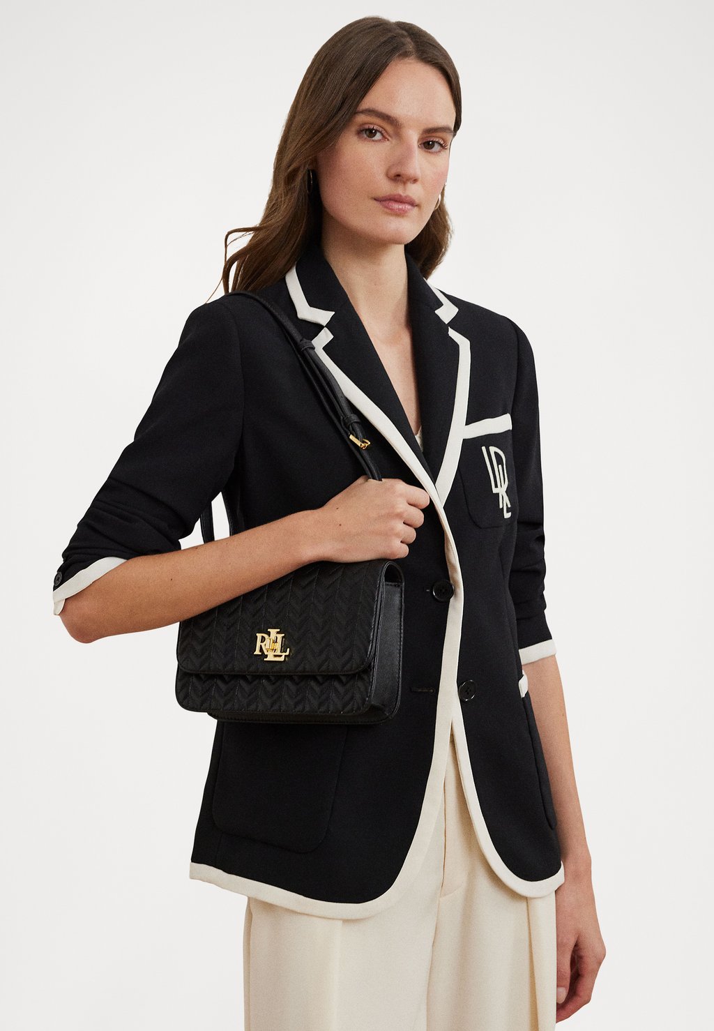 

Сумка через плечо QUILTED NAPPA LEATHER MEDIUM SOPHEE BAG - Across body bag Lauren Ralph Lauren, черный