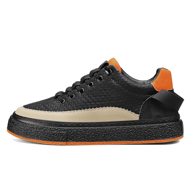 

Boogie Bear Амортизирующие нескользящие износостойкие сбалансированные легкие мужские низкие кеды повседневные черно-оранжевые, цвет Black Orange