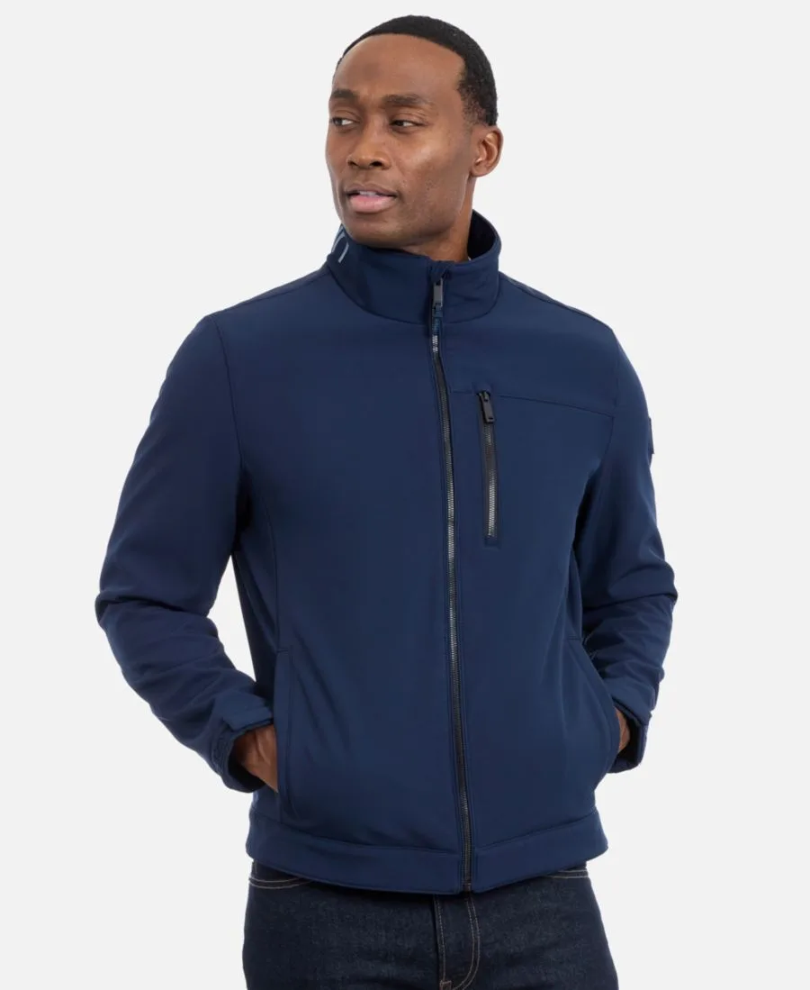 Мужская водоотталкивающая куртка из софтшелла Calvin Klein, темно-sapphire — фото 4
