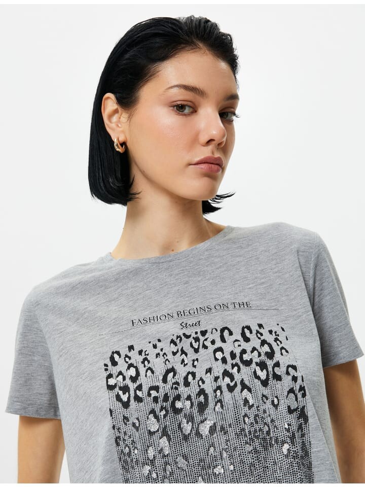 

Футболка KOTON T shirt, серый