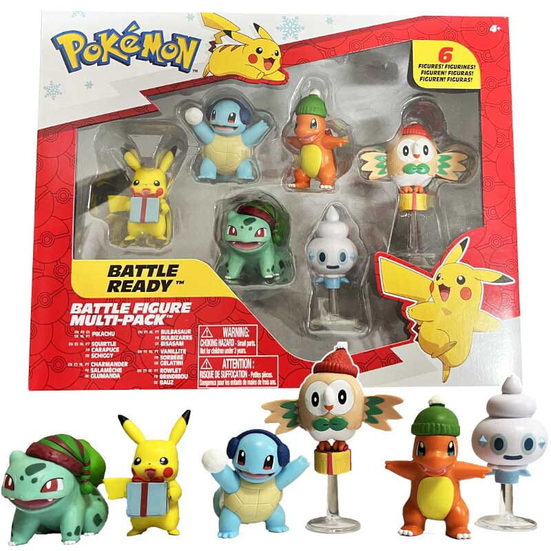

Фигурки POKEMON 6 Пикачу Чармандер Сквиртл Бульбазавр Роулет Ванилит