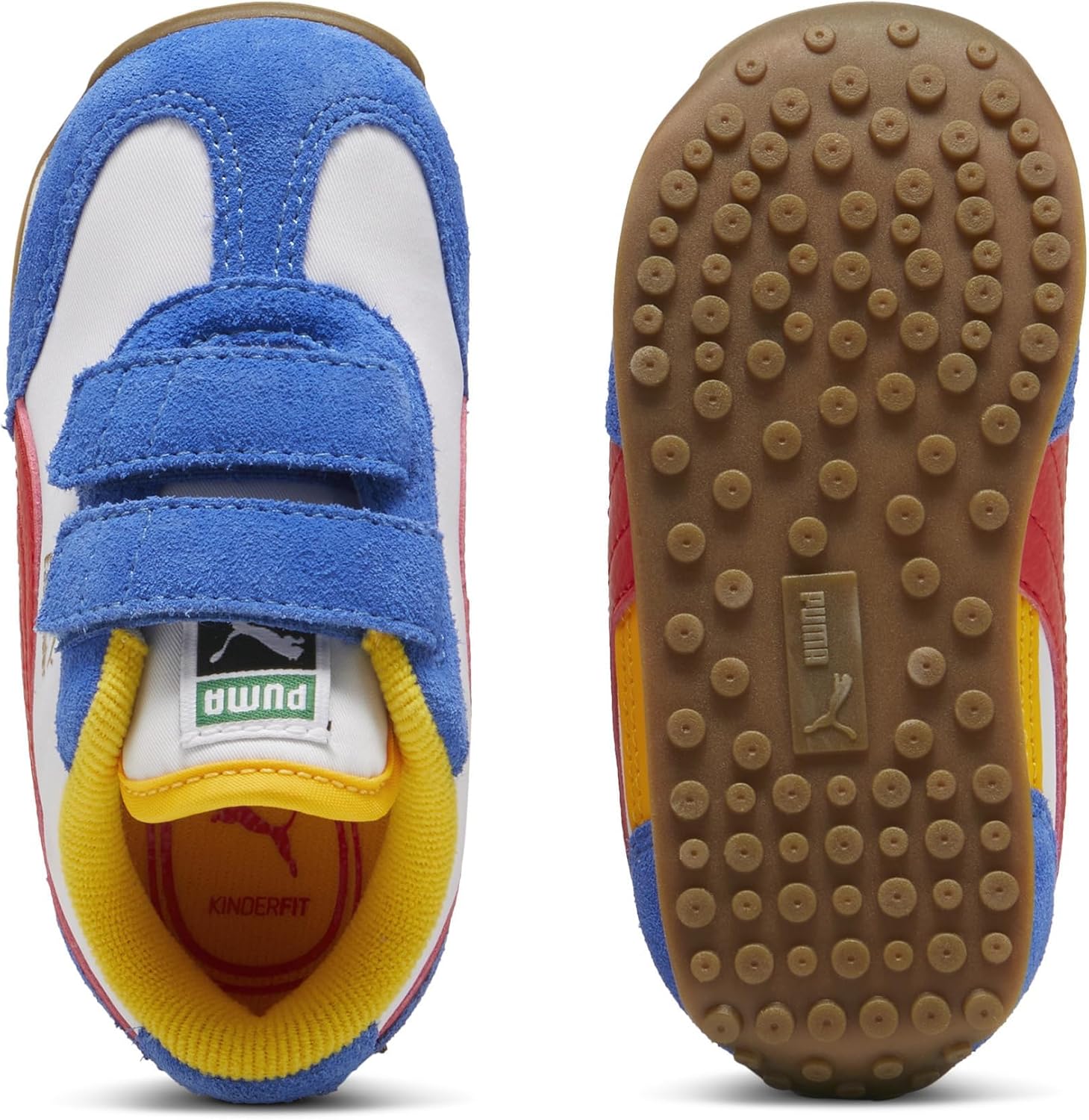 Детские кроссовки Puma Easy Rider на липучке (для малышей), белый/красный — фото 2