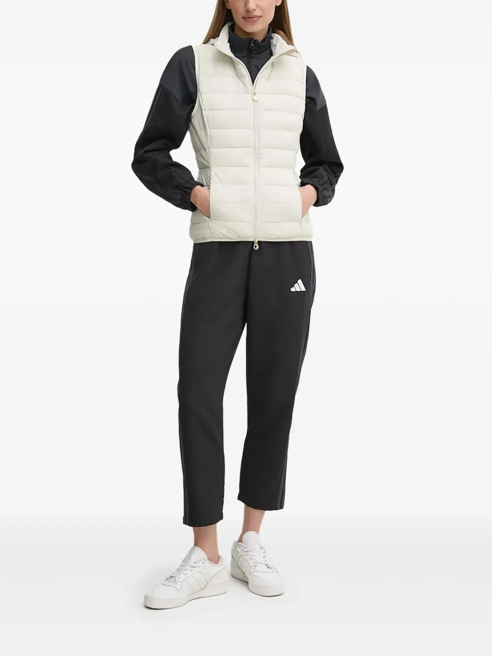 

Стеганый жилет с логотипом Ea7 Emporio Armani, белый