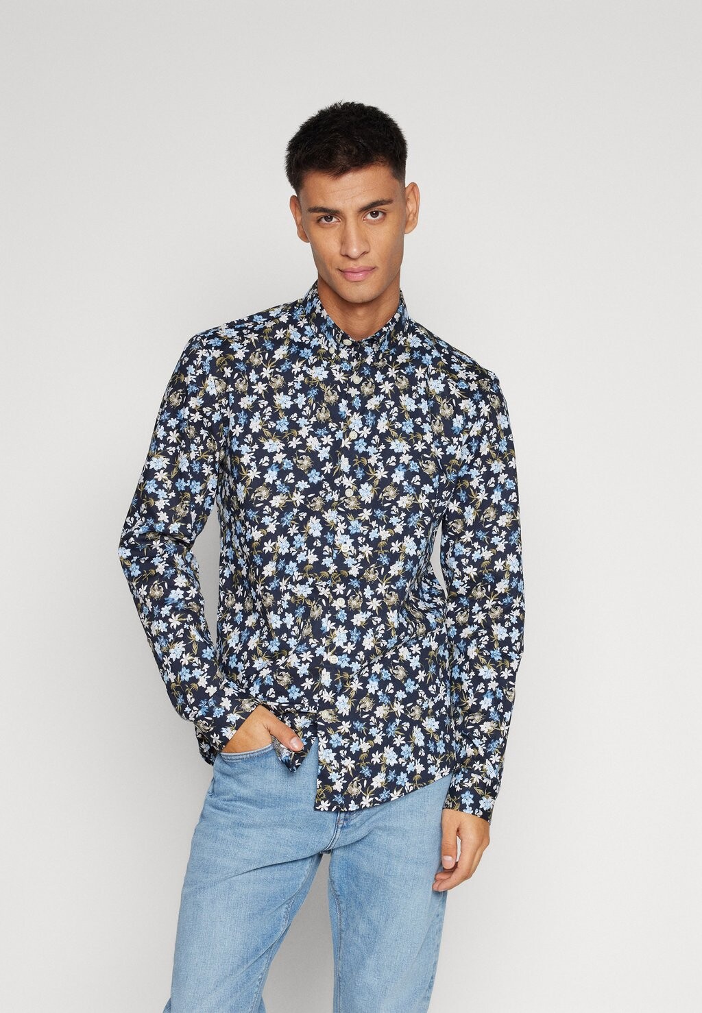 

Рубашка FLORAL SHIRT Lindbergh, цвет blue