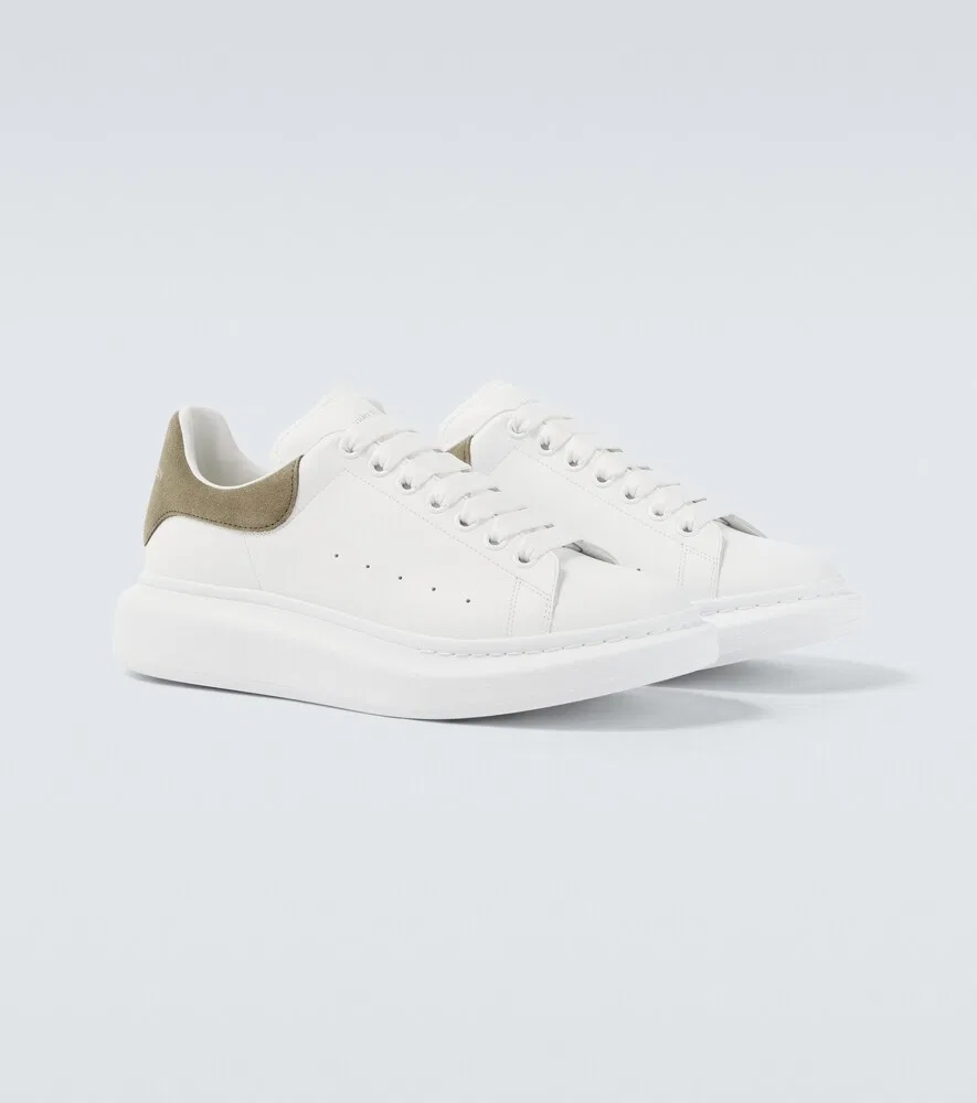 Кроссовки из массивной кожи McQueen, белый