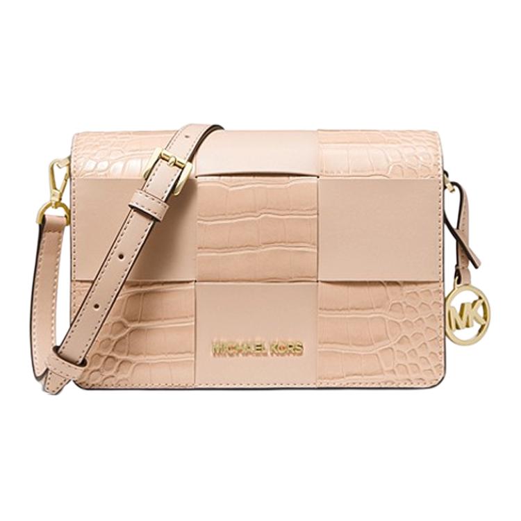 

MICHAEL KORS Маленькая квадратная сумка Мерсер из полиуретана Наплечная сумка Поясная сумка Нежно-розовый