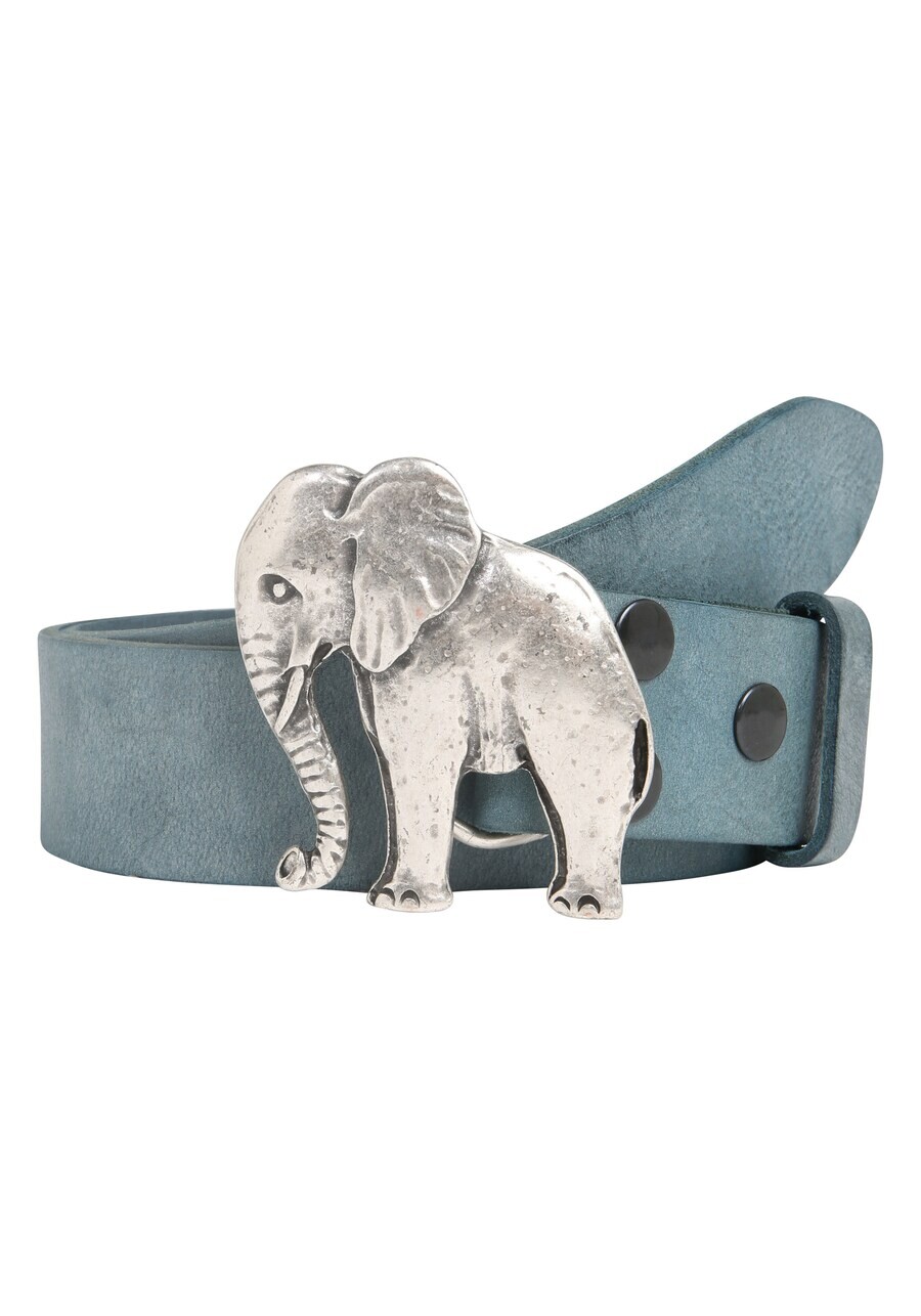

Кожаный ремень RETTUNGSRING by showroom 019° Belt Elefanten, синий деним