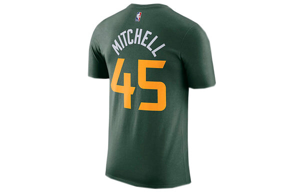 Футболка nba utah jazz 4 № 5 athleisure casual sports quick dry short sleeve green Nike, зеленый — фото 2