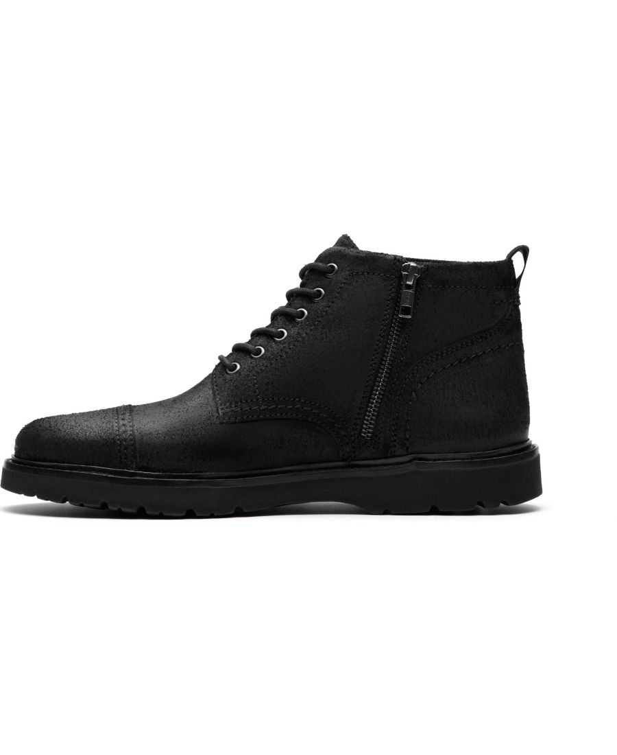 Мужские ботинки Weltridge на молнии из коллекции Clarks, Black Waxy Leather — фото 3