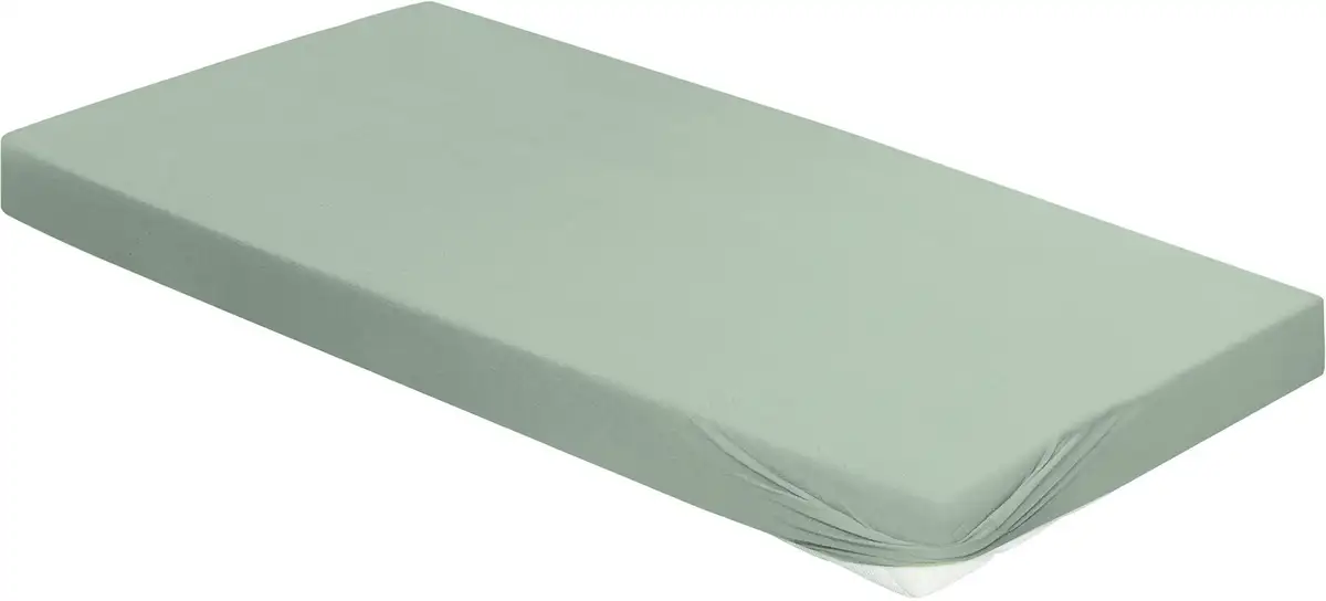 

Простыня BIERBAUM "Джерси" из хлопка с эластаном для матрасов высотой до 30 см, простыня 90-100х200-220 см, 1 шт., цвет salbei