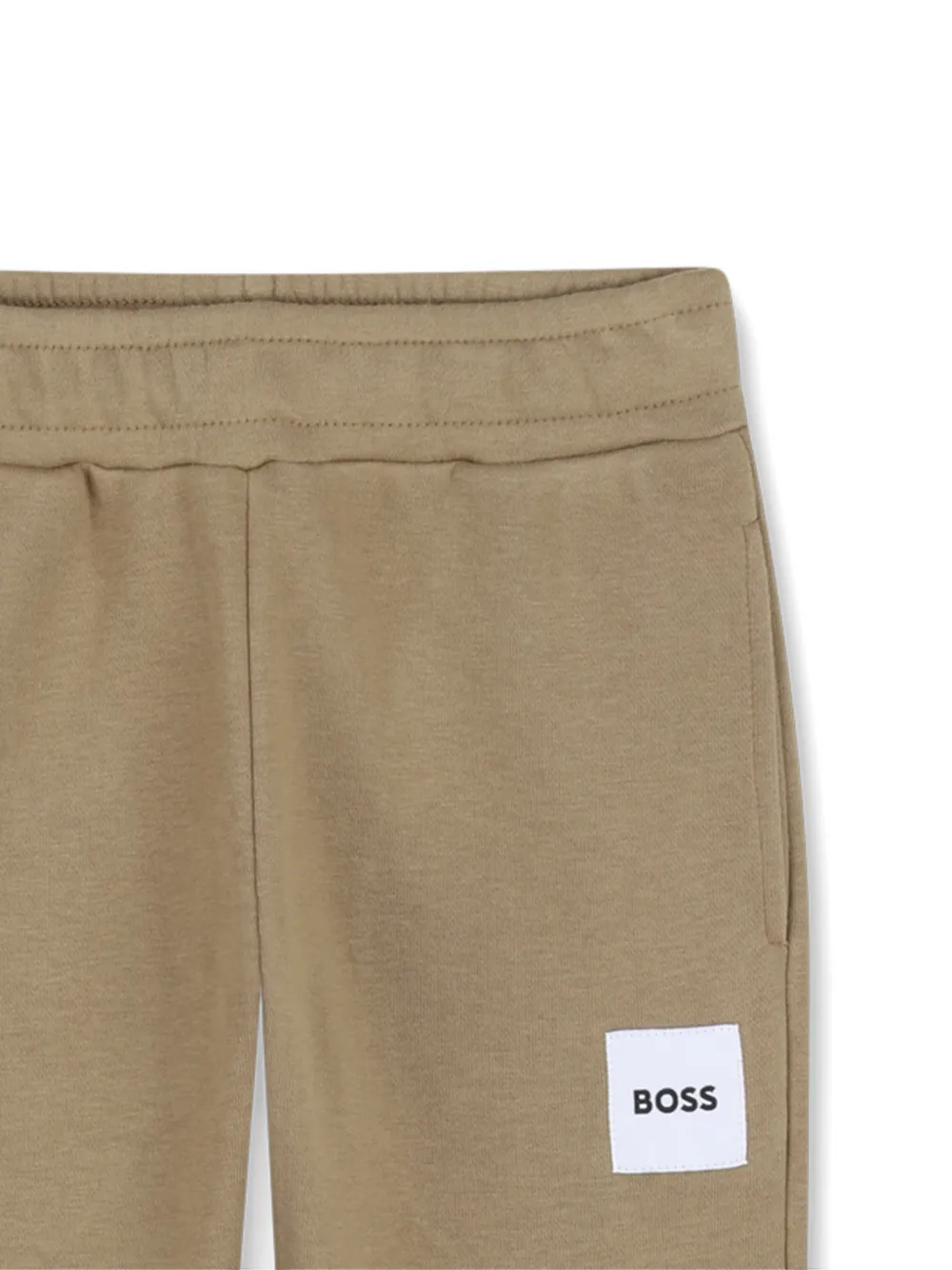 Спортивные брюки с нашивкой-логотипом BOSS Kidswear, бежевый — фото 3