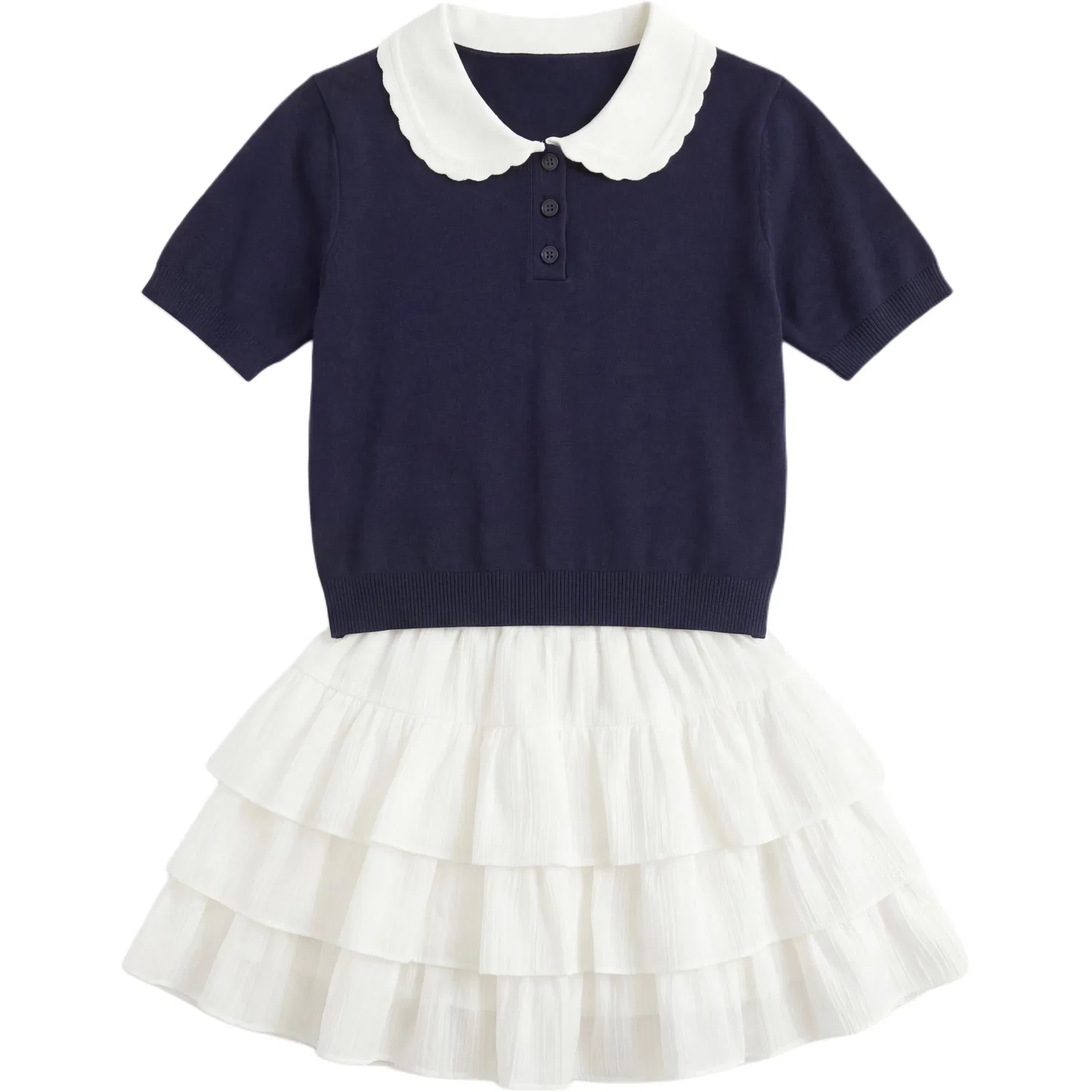 Детский костюм-двойка с юбкой Disney Navy Blue