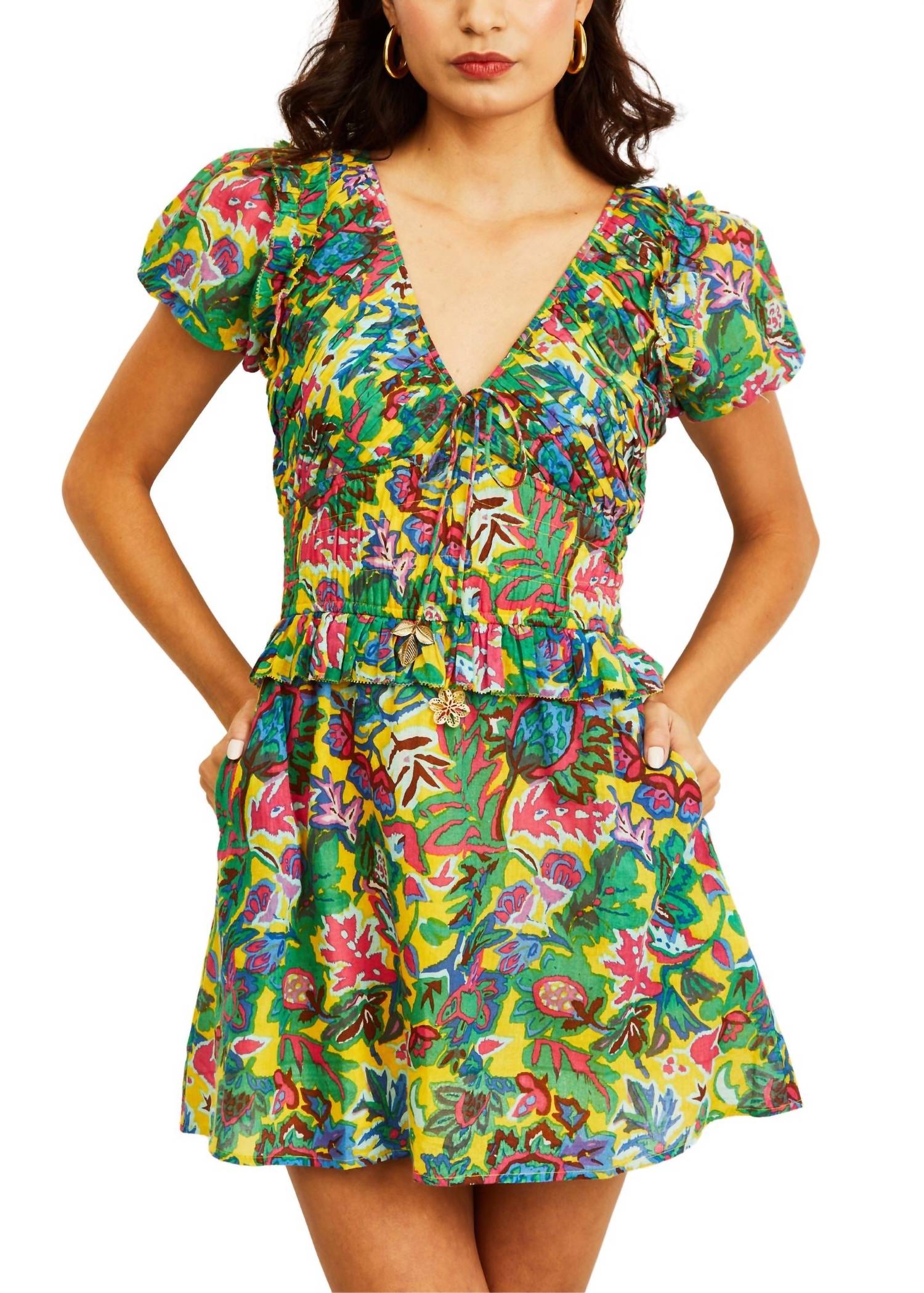 

Мини-платье Caroline с принтом Petra LOVE THE LABEL, цвет petra print
