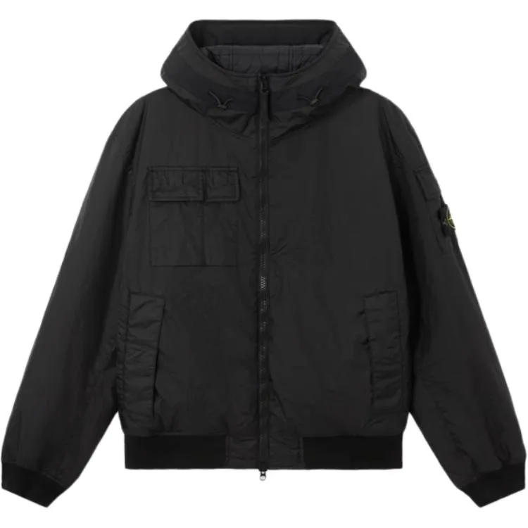 Куртка с капюшоном и нашивкой Compass STONE ISLAND, черный