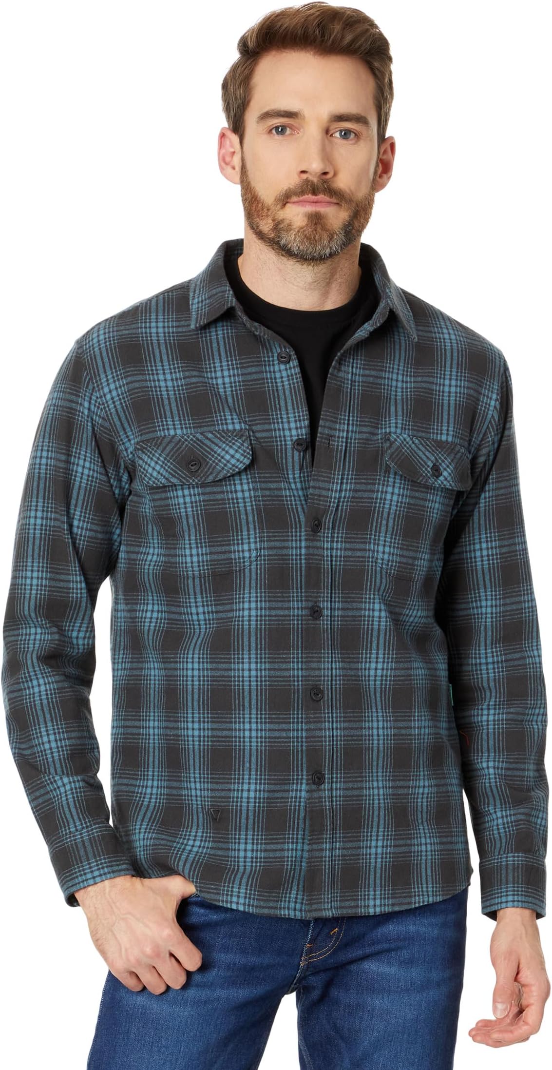 

Рубашка VISSLA Central Coast Eco Long Sleeve Flannel, цвет Phantom