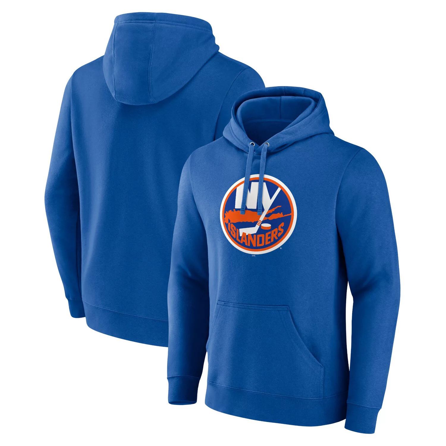 

Мужской пуловер с капюшоном и фирменным логотипом Royal New York Islanders Primary Fanatics