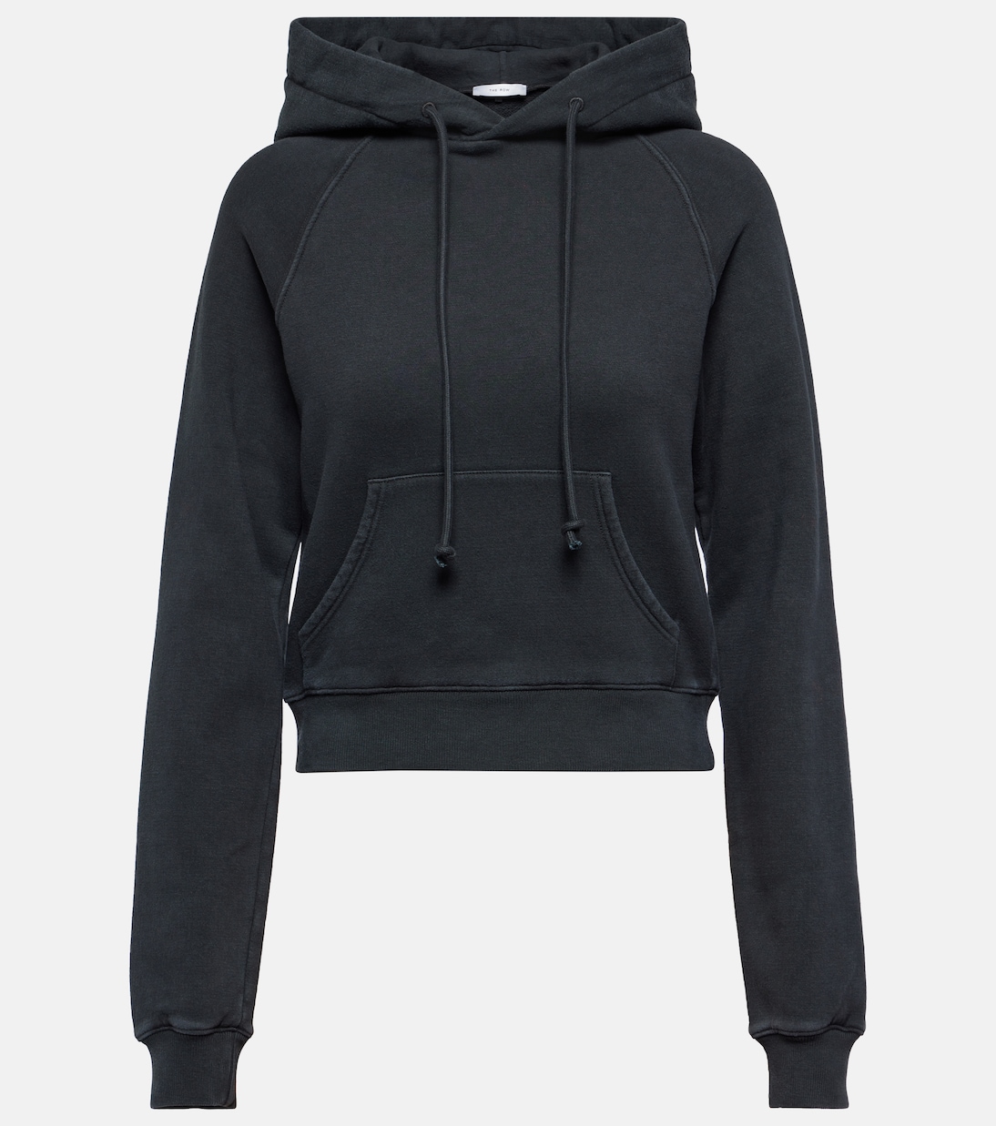 

Укороченная толстовка Timmi из хлопкового трикотажа The Row, Stone Black