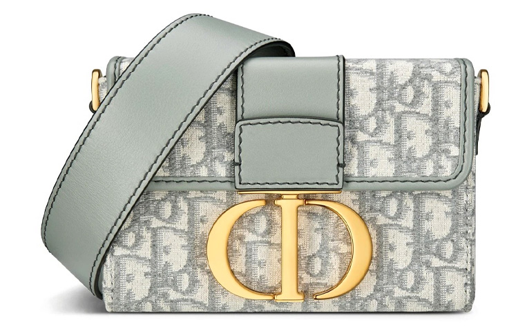 

30 Montaigne Collection Jacquard With Leather Bag, сумка через плечо, женская серая сумка DIOR