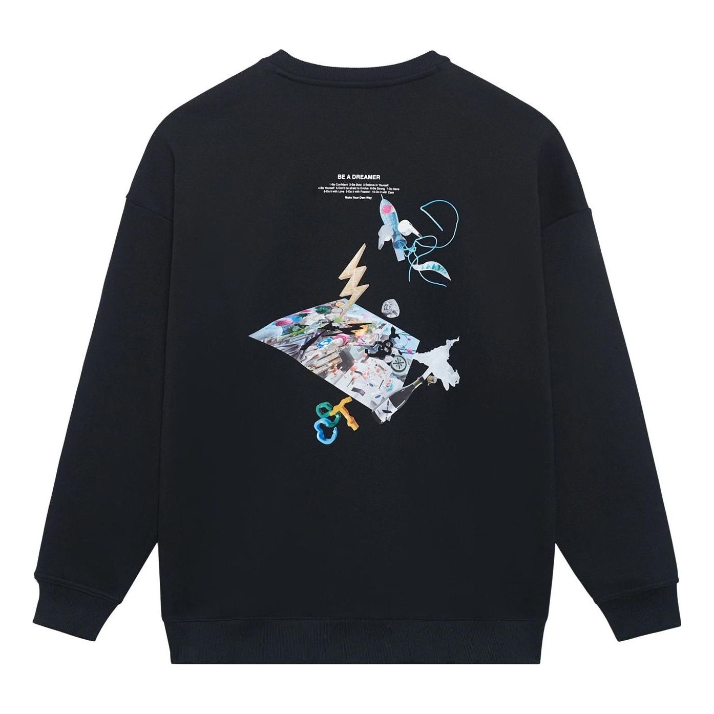 

Спортивная толстовка Li-Ning Way Of Wade Be The Dreamer Graphic Sweatshirt 'Black' AWDSI39-1, черный