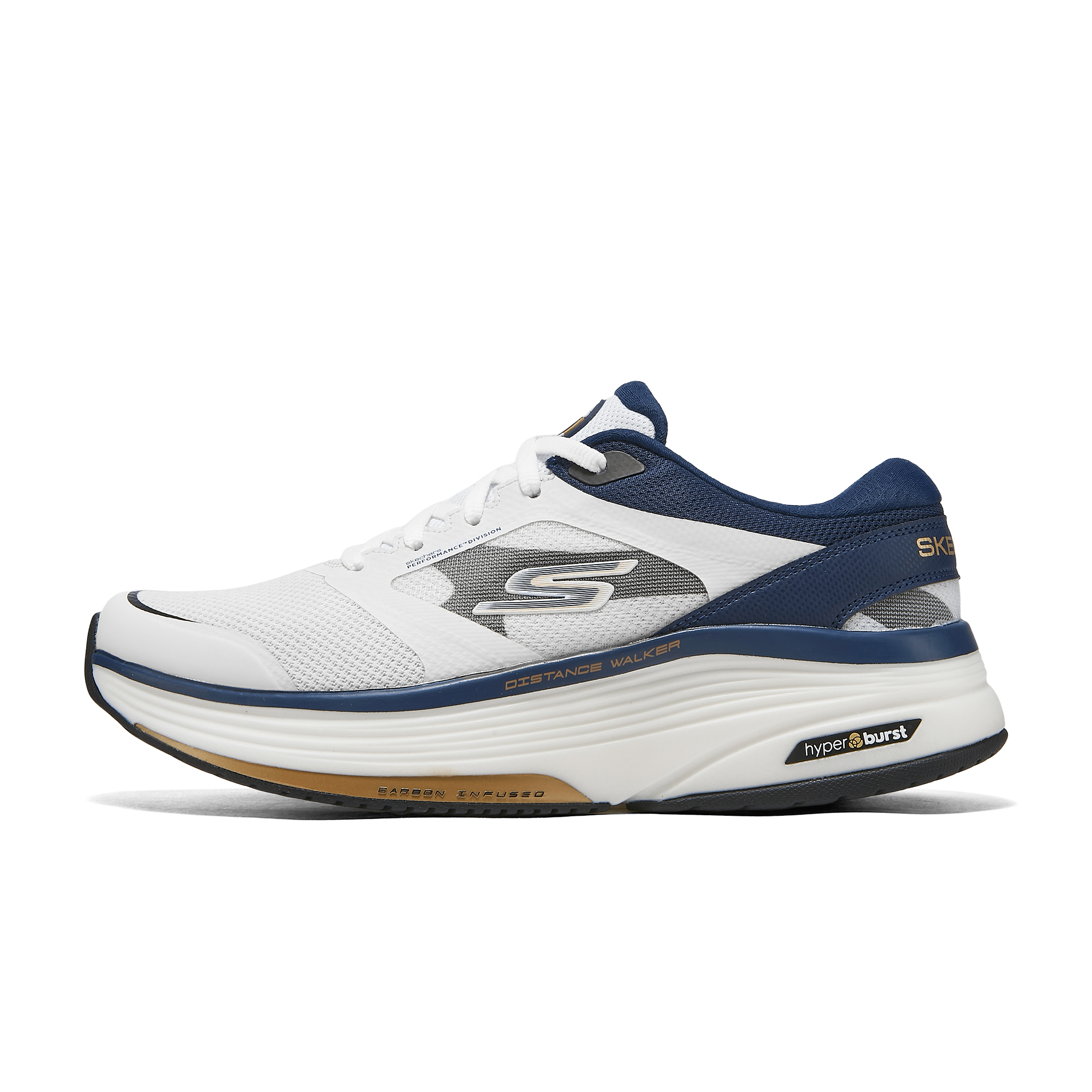 

Skechers Кроссовки для ходьбы Go Walk Distance Low Top, мужские, белые, цвет морской волны