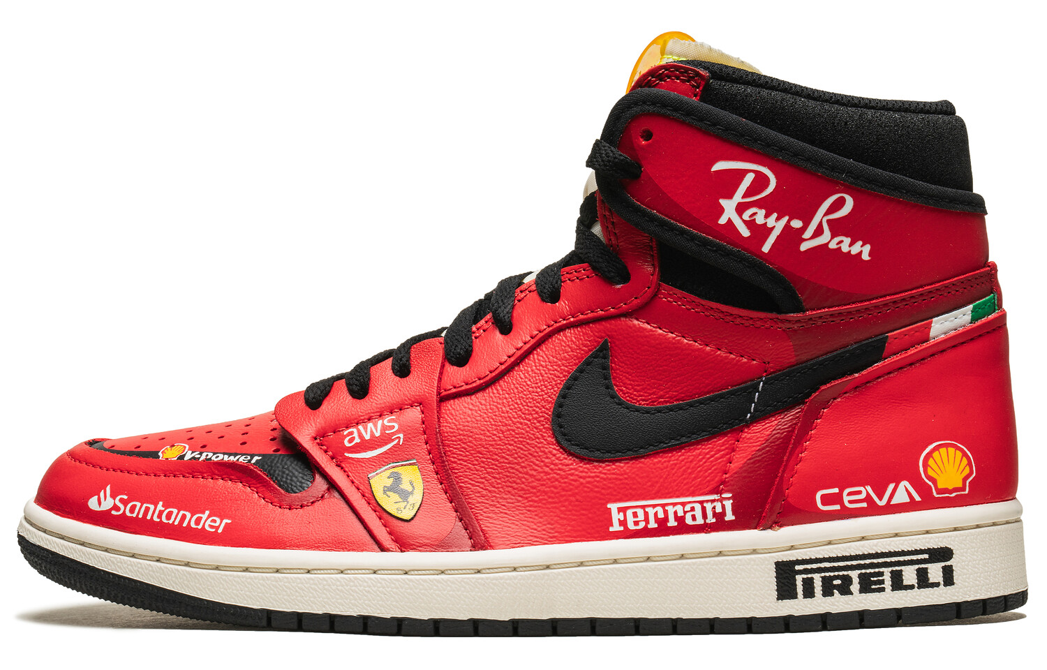 

Кроссовки Air Jordan 1 Vintage Basketball Shoes Unisex High-top Red, красный