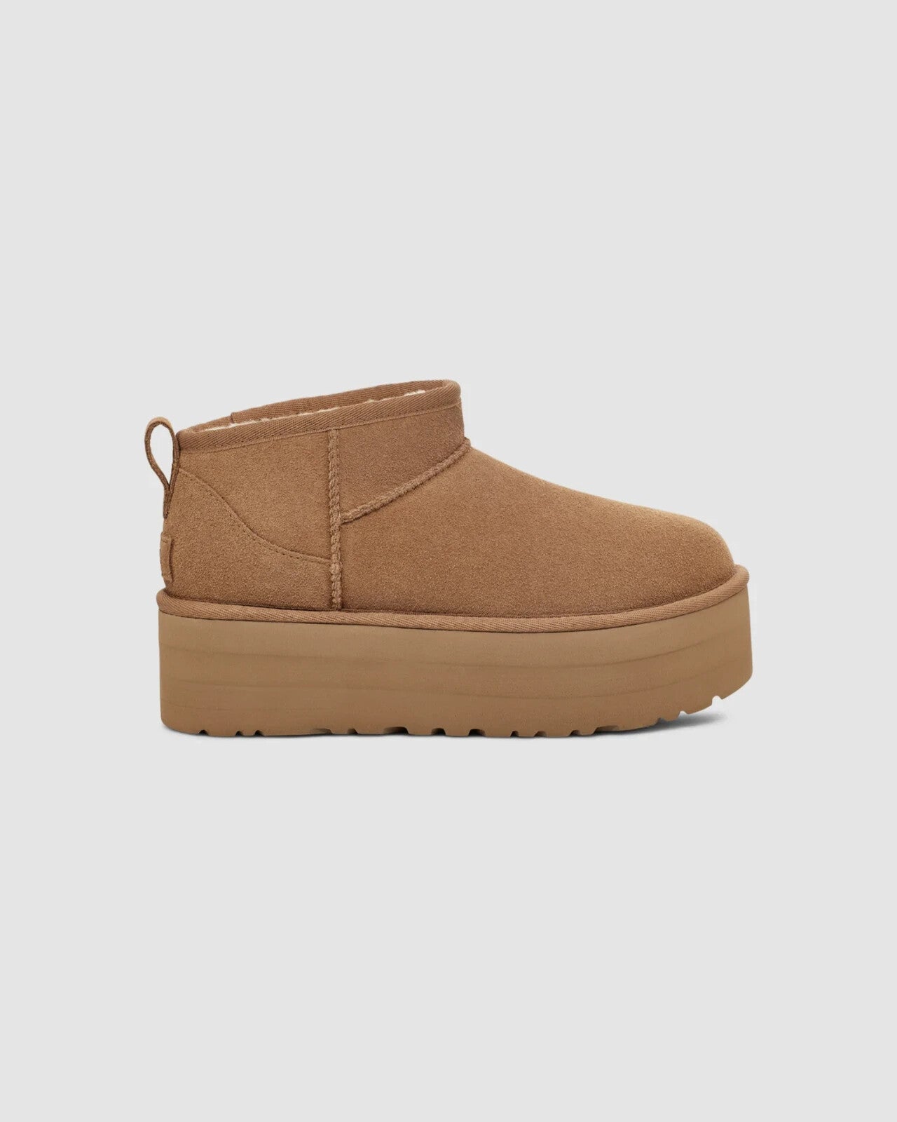 UGG Classic Ultra Mini 1135092-CHE Женские 5 Каштан Замшевые Ботильоны на платформе GBNC453, коричневый — фото 2