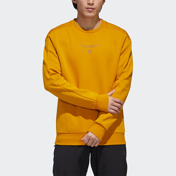 Толстовка th swt silo leisure sport round collar men's suit white gold Adidas, белый — фото 3