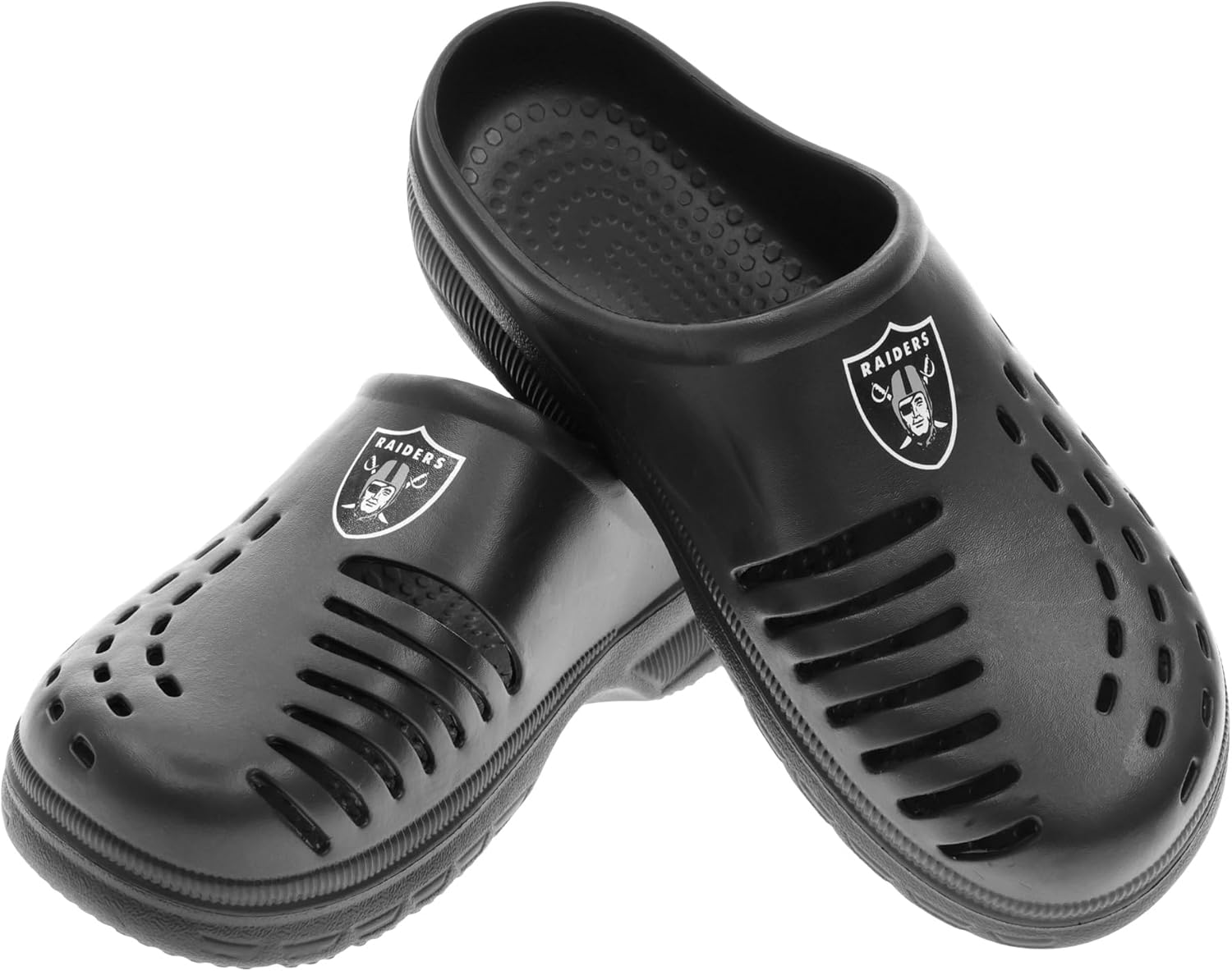 

Мужские сабо FOCO NFL с крупным логотипом команды, удобные водонепроницаемые слипоны, Las Vegas Raiders