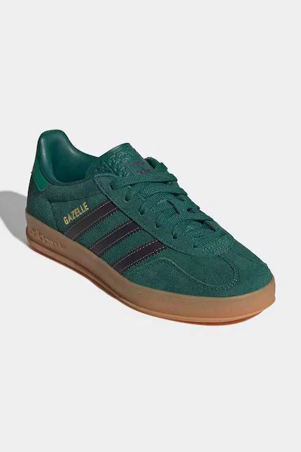 Кроссовки детские Gazelle Indoor Adidas Originals, зеленый — фото 2