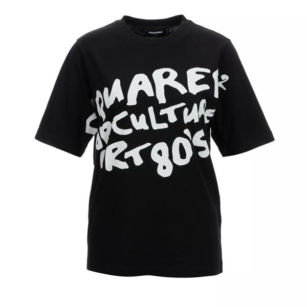 

Футболка t-shirt mit druck 900 black Dsquared2, черный