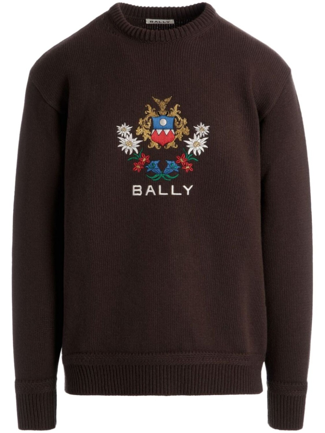 

Толстовка с вышивкой «Альпийские цветы» Bally, коричневый