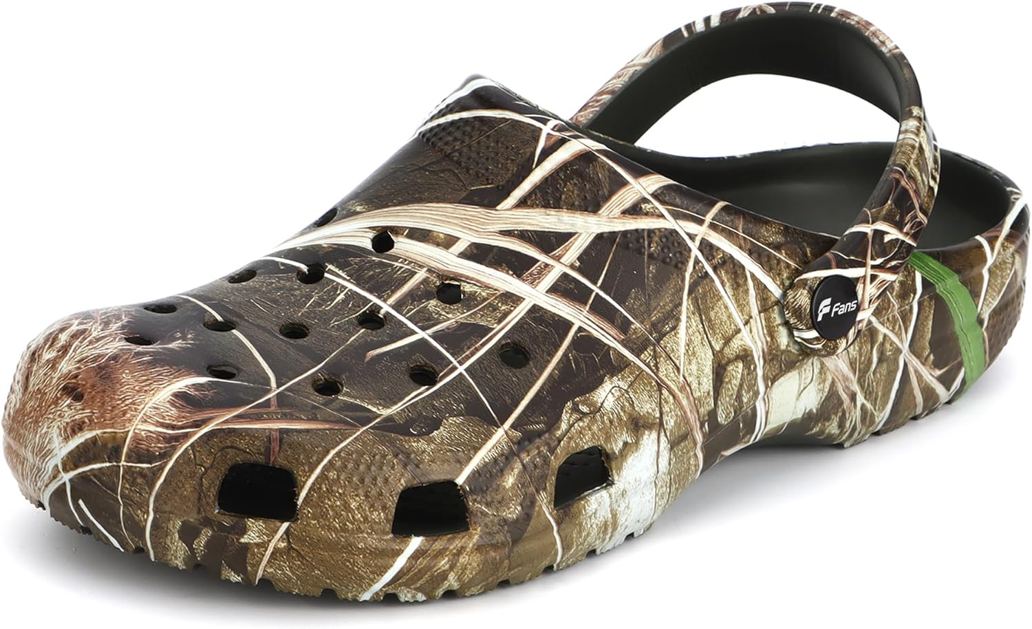 

Мужские клоки 8 Fans Camo, садовые сандалии на лето, пляжная обувь, легкие дышащие, нескользящие повседневные тапочки, коричневый