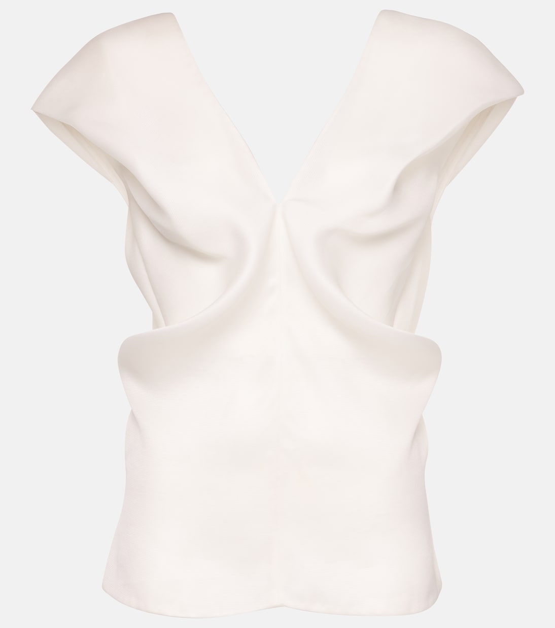 

Шелковый топ Ami Khaite, Chalk