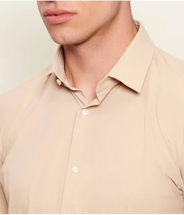 Футболка P-HANK-SK-261 slim fit Boss, бежевый — фото 4