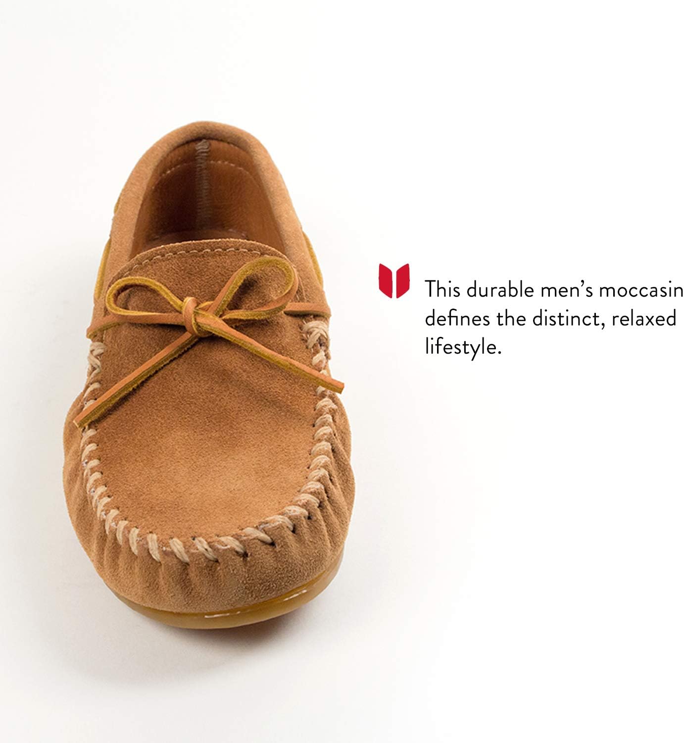 Мокасины для мужчин Minnetonka Classic, Taupe — фото 4