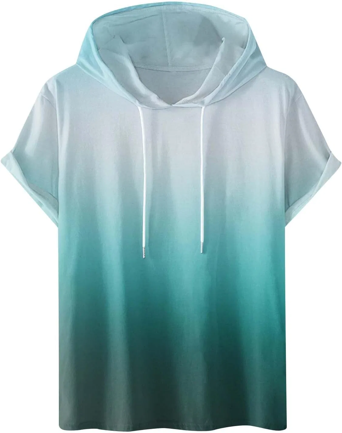Футболка с капюшоном мужская Gradient Color, Mint Green