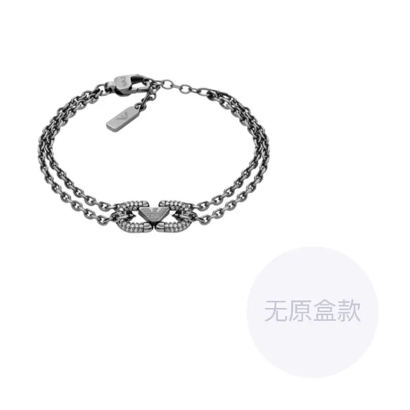 

Браслет из нержавеющей стали мужской Gunmetal EMPORIO ARMANI, серый